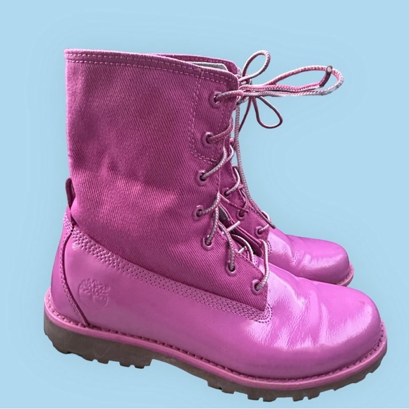 Timberland Barbie Pink boots Girl size 4 - Picture 2 of 4